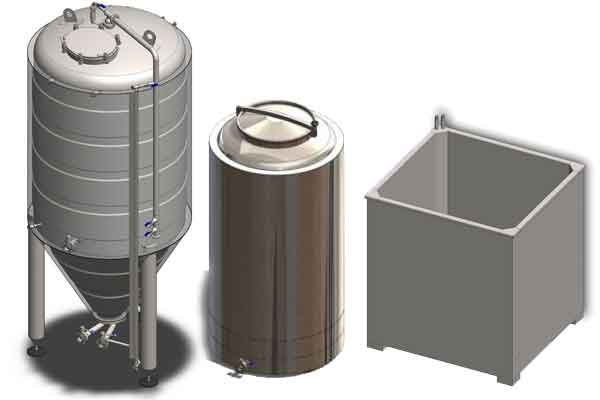 Tanks for the primary fermentation