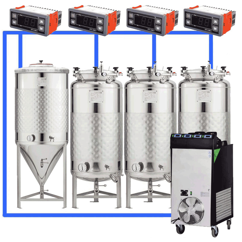 CFS1C Direktni hladilni sistemi z enim hladilnikom in rezervoarji 1-4