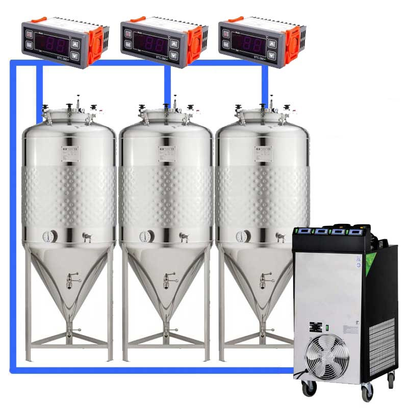 Kompakta fermentācijas sistēma ar zema spiediena tvertnēm 1.2