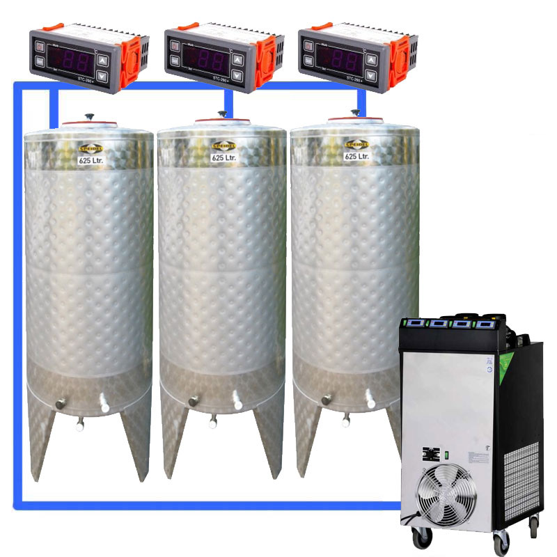 Sistemas compactos de fermentación con depósitos sin presión 0.0 bar.