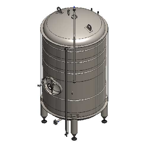 BBTVI - Cylindryczne zbiorniki do kondycjonowania i przechowywania piwa: pionowe, izolowane, chłodzone wodą
