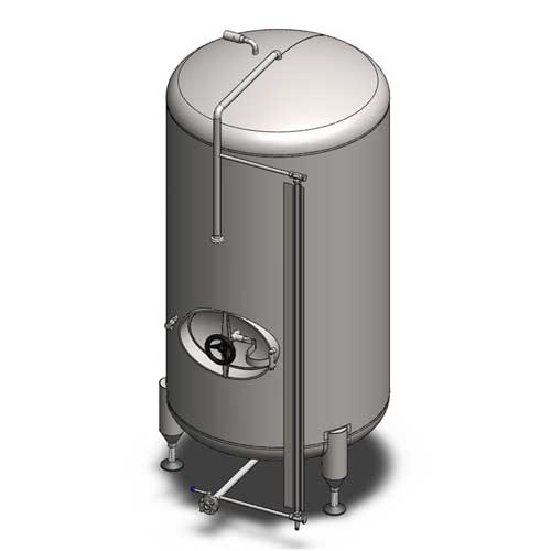 Horizontal non-insulated beer maturation tanks